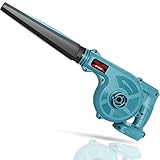 【Amazon限定ブランド】 充電式ブロワー マキタ 18 バッテリー専用 コードレスブロワー 電動工具 充電式 コードレス 集じん機能付き 集塵 掃除機 マキタ 18 バッテリー専用 【本体のみ】【自社製造】 (青い)