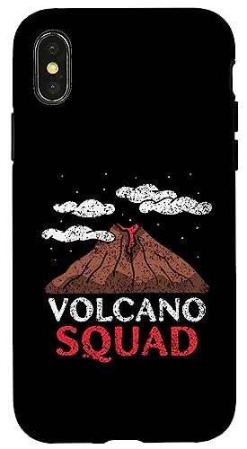 Volcano Squad 火山火山 地質学 溶岩 火山 スマホケース iPhone X/XS 用