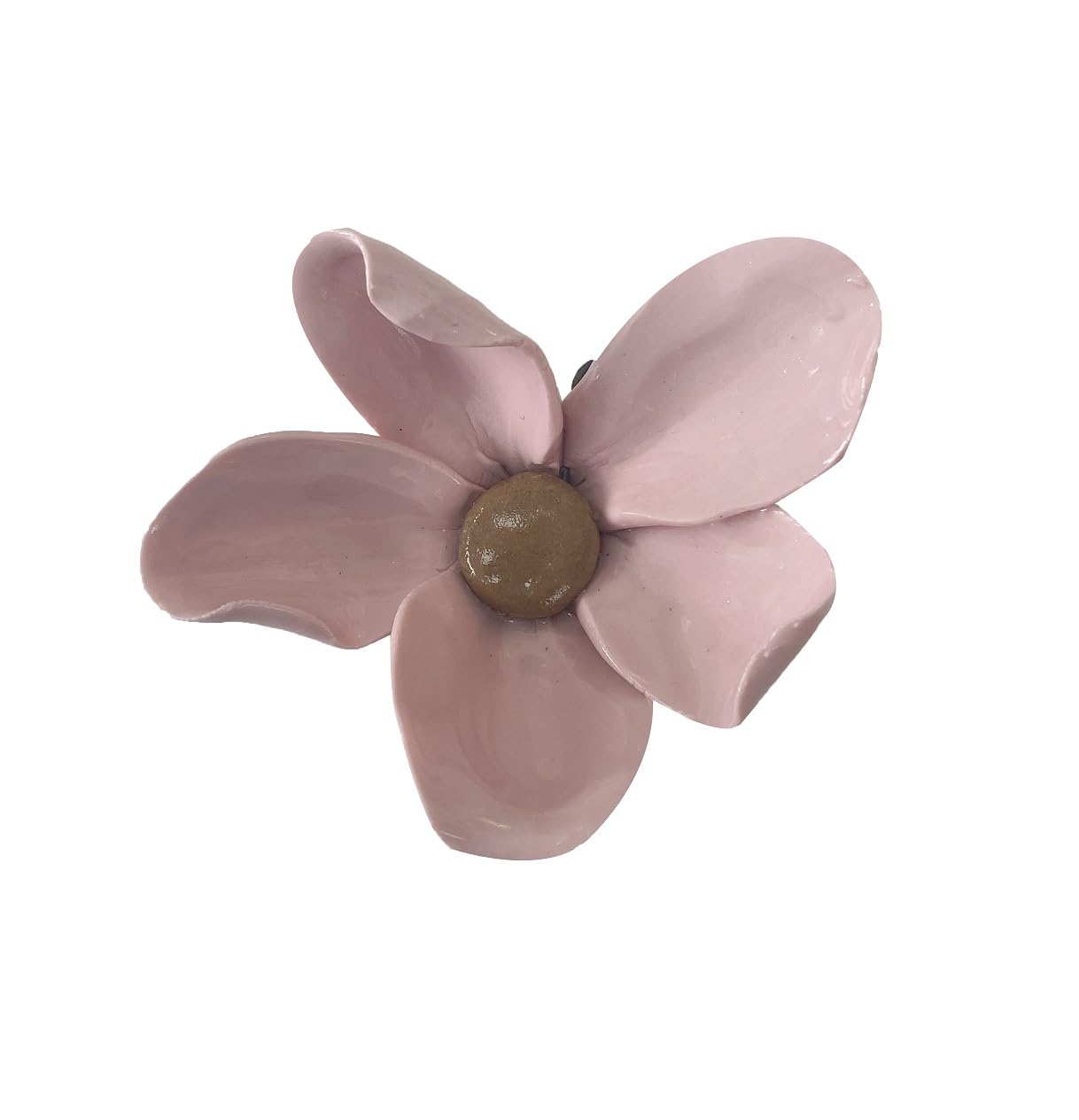 Hibiscus, 3.54" Ceramic Flower Wall Art, Artificial Flower Wall Sculpture，Handcrafted 3D Hanging Porcelain Flowers ,3D Wall Hanging Decor ,Porcelain Flower Wall Décor for Home，Hallway，Kitchen，Office