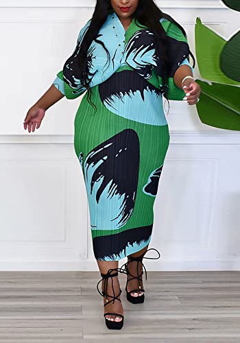 African Ruched Dress for Women Sexy Long Sleeve Batwing Maxi Pencil Club Dresses2