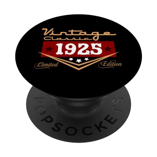 Decoraciones vintage de 99 cumpleaños vintage 1925 99 cumpleaños PopSockets PopGrip Intercambiable