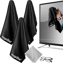 MagicFiber Extra Large Microfiber Cleaning Cloth - Premium Cloth for TV Screens, Windows, Mirrors, Glasses, Lenses, VR, Computers, Monitors, More