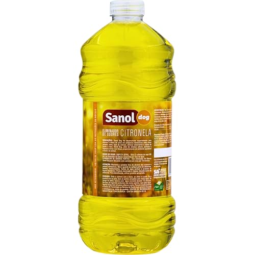 Sanol Dog Eliminador De Odores Para Cães E Gatos Citronela 2 Litros Amarelo