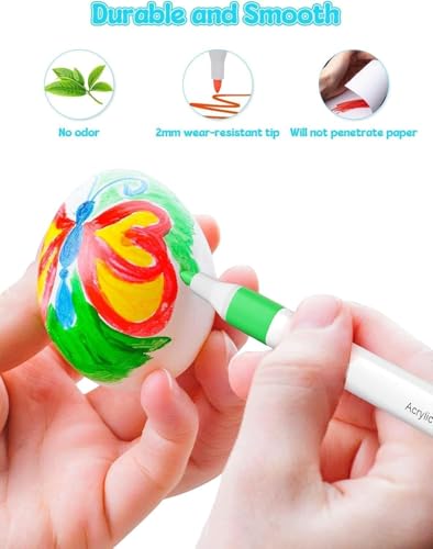 Image of BOLT BEE Acrylic Paint Markers with Brush Tips, Quick-Drying Waterproof Ink for Rock, Plastic, Wood, Canvas, Glass, Ceramic, Metal Art Crafts Projects (80 Color Acrylic Marker)