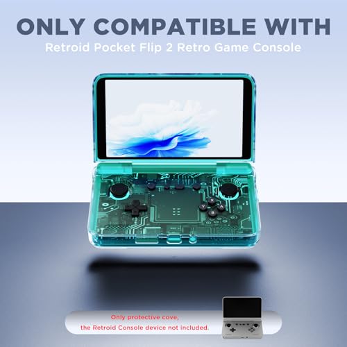 Image of for Retroid Pocket Flip 2 Retro Game Console Protective Case,Clear TPU Cover Compatible with Retroid Pocket Flip 2,Shockproof Drop-Proof Game Console Case Cover (Clear Blue)