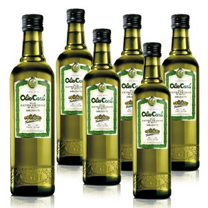 Olio Carli Extra Virgin Olive Oil. Six Half Liter (17oz.) Bottles.