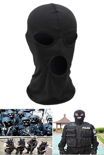 Wysummer 3 Hole Full Face Mask, Women Men Thin Balaclava Face Mask For Motorcycle Bike Hunting Cycling Cap Ski (Black) #TOP5