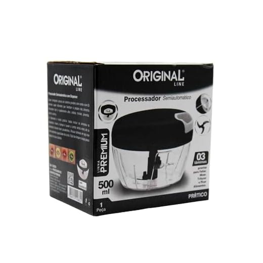 Triturador Cortador Alho Cebola Processador Alimentos Manual 3 Laminas Azul