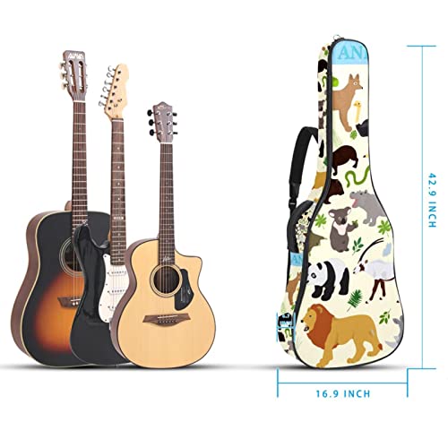 Étui de protection rembourré pour guitare classique acoustique, Multicolore 02, 42.9×16.9×4.7 in, Organiseur de sac - Les Beatles, Paul McCartney, John Lennon, RIngo Starr, George Harrison Étui de protection rembourré pour guitare classique acoustique, Multicolore 02, 42.9x16.9x4.7 in, Organiseur de sac – Image 6