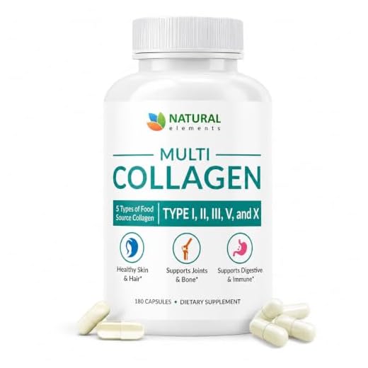Multi Collagen Protein Capsules - 180 Collagen Capsules - Type I, II, III, V, X Collagen Pills - Proprietary Blend of Eggshell, Chicken, Wild Fish & Grass-Fed Beef Collagen Peptides - 2025mg per serv