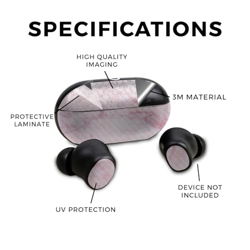 Image of Carbon Fiber Skin Compatible with Beats Solo Buds - Girly Marble Dazzle - Premium 3M Vinyl Protective Wrap Decal Cover - Easy to Apply | Crafted in The USA by MightySkins