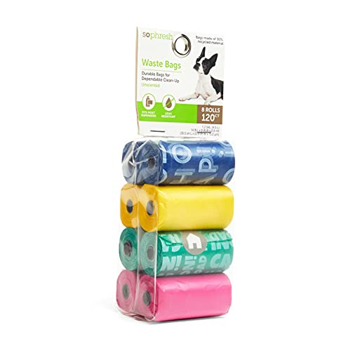 So Phresh Multicolor Printed Unscented Dog Waste Bags, Count Of 120 #TOP3