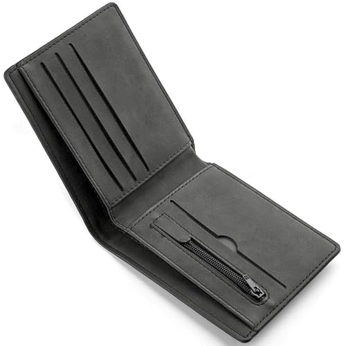 JOOTUEPO Carteras para Hombre con Tarjetero, Carteras para Hombre PU con Múltiples Compartimentos, para Billetes y Monedero Billetera para el Trabajo, Negocios, Uso Diario o Viajes (Negro)