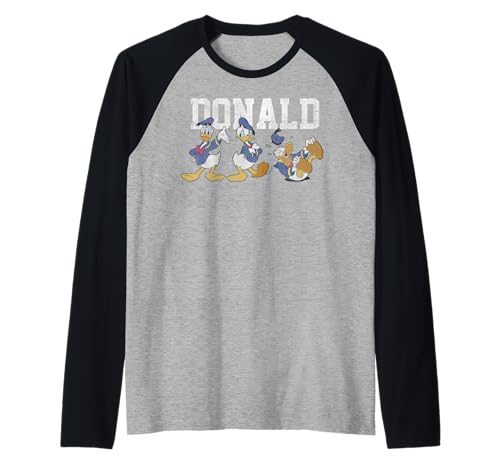 T-shirt style baseball Disney Donald Duck avec manches raglan contrastées