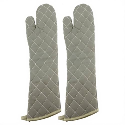 Linwnil 1 par de guantes de horno resistentes al calor, guantes de cocina y barbacoa (23 pulgadas, verde oliva), herramienta de alta temperatura