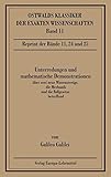 Unterredungen und mathematische Demonstrationen (Galilei): über zwei neue Wissenszweige, die Mechanik und die Fallgesetze betreffend - Galileo Galilei