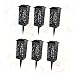 Gadpiparty 6pcs Solar Hollow Out Lawn Light Landscape Lighting Tool Black Warm White Solar Light for Outside for Gardens Lawns Walkways and Courtyards