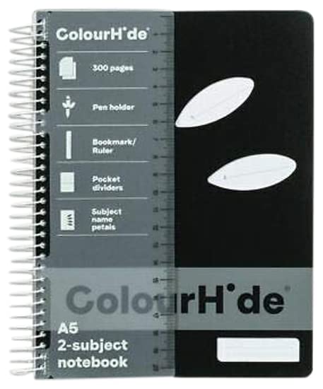 ColourHide A5 300 2-Subject Page Notebook, Black 1717302J      Unknown Binding – September 2, 2020