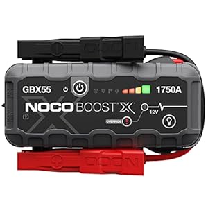 NOCO Boost X GBX55 1750A 12V UltraSafe Draagbare Lithium-Accu Auto Starthulp Pack, Startbooster, Jumpstarter, USB-C Acculader Powerbank en Startkabel voor 7,5L Benzinemotor of 5,0L Dieselmotor