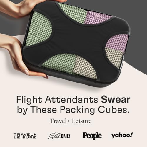 Shacke 6 Set Packing Cubes for Travel - Compression Packing Bags/Travel Organizer - Luggage Organizer Bags for Traveling - Travel Essentials for Women - Cruise Must Haves Packing List - Image 3