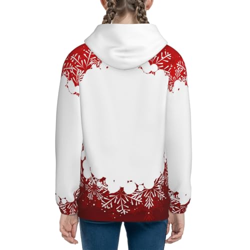 Winter Christmas Snowflake Kids Pullover Hoodies Boys Sweatshirts Girls Athletic Clothes with Pocket4