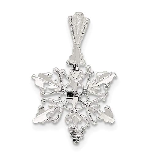 925 Sterling Silver Snowflake Pendant Charm Necklace Winter Fine Jewelry For Women Gifts For Her