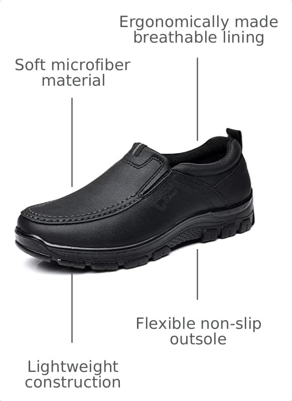 Image of COSIDRAM Men's Slip-On Loafers Casual Lightweight Walking Shoes Daily Wear