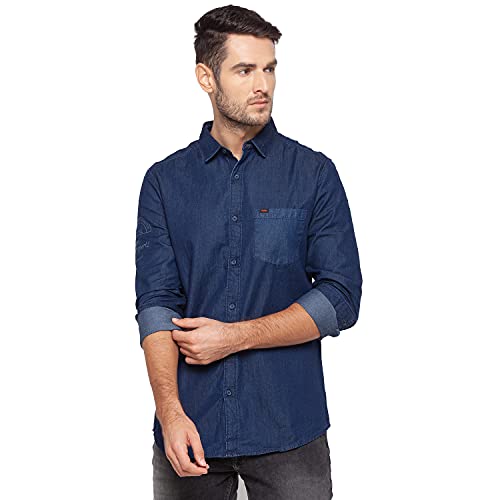 Image of Spykar Men's Striped Slim Fit Shirt