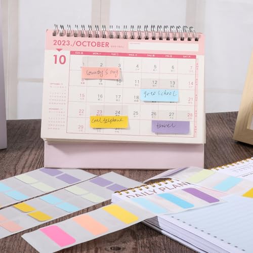Image of 360 Pcs Sticky Index Tabs, Colored Book Sticky Tabs for Notebooks, Repositionable Page Tabs for Notebooks File Classification (1 Inch, 1.8x1 Inch)