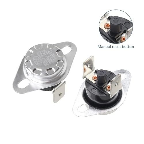 Interruptor de temperatura KSD303 75C con rearme manual NC de 10A 2