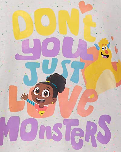 Sesame Street Esme and Roy Toddler Girls 2 Pack T-Shirts Purple/Gray 4T4