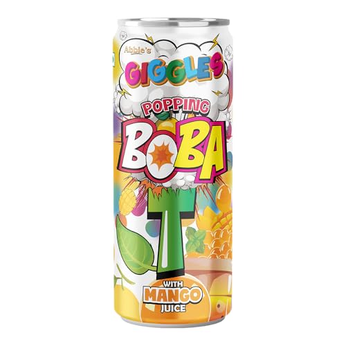 Image of Abbie's Giggles Popping Boba with Mango Juice Drink 320 ml Ready To Drink (Pack of 6)