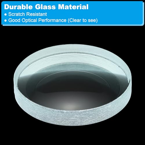 Image of PATIKIL 4 inch (100mm) Focal Length Double Concave Lens, 3 Pack 50mm Diameter 8mm Height Glass Optically Polished Round Edges Lens for Physics Experiment, Clear