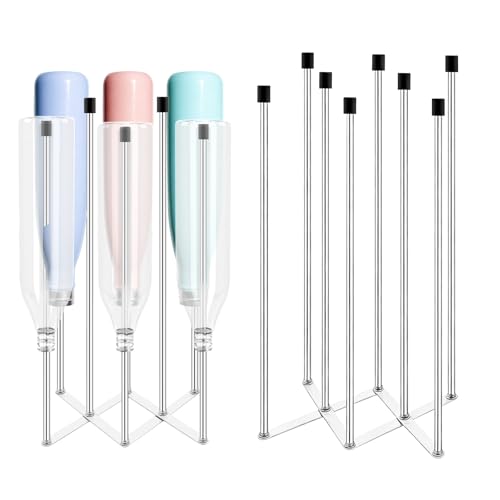 lemgyiamz Range Bouteille, Porte Bouteille, Êgouttoir, Égouttoir à Bouteilles d'eau Pliable et Télescopique, Pouvant Accueillir Jusqu'à 8 Tasses,...