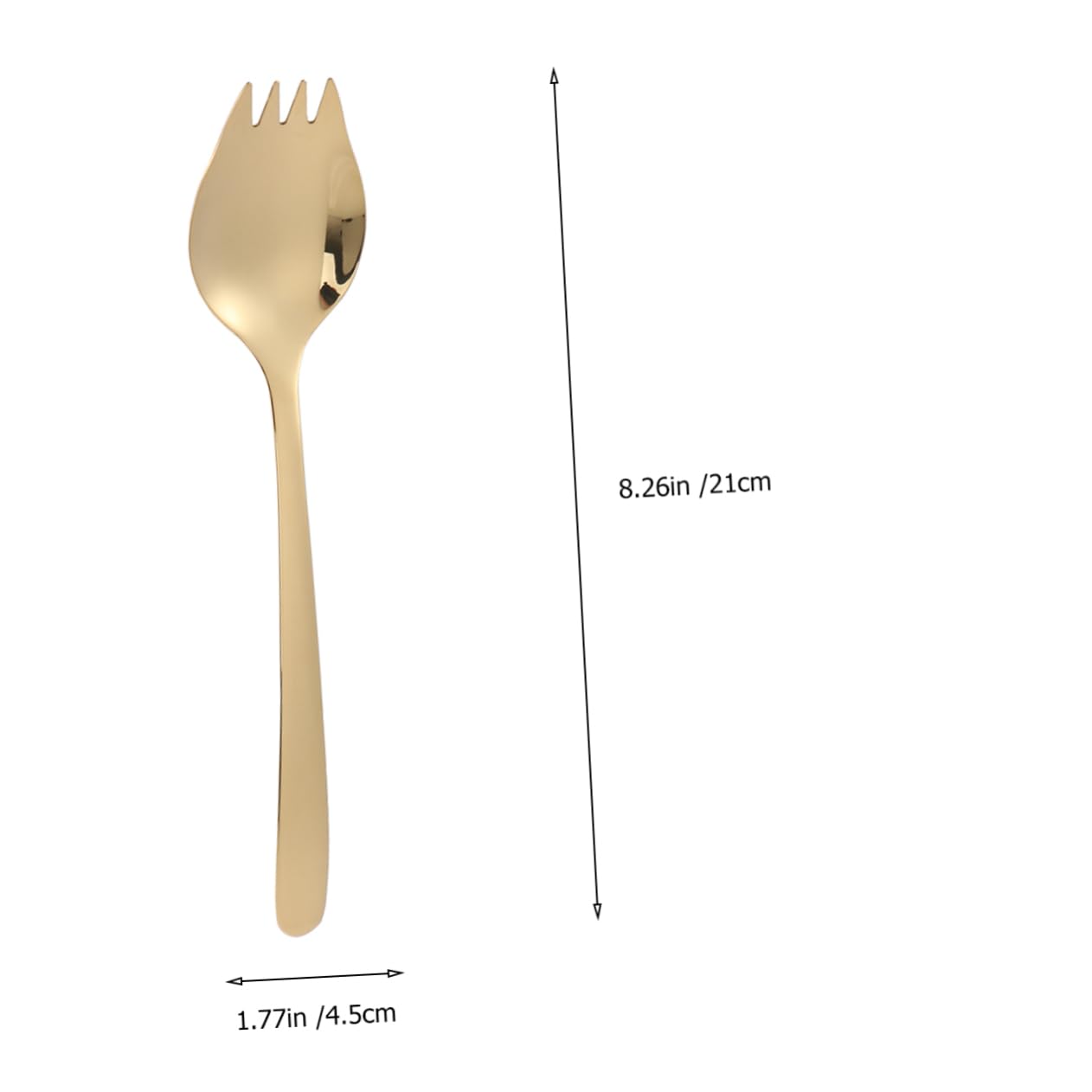 COLLBATH 304 Stainless Steel Spoon Serving Stickers Heavy Duty Spoon Pasta Chopping Kitchen Sleek Forks Spoon Salad Spoon Fork Boards Spoons Handle Hat Noodles Stainless Steel Sporks Golden