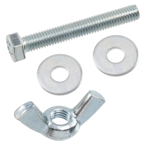 AERZETIX - Kit ensemble de 25 écrous papillons à oreilles M5 + 50 rondelles plates larges pour vis M5 + 25 boulons M5x35 mm à tête hexagonale - en acier