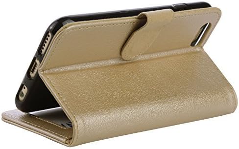 Abacus24-7 iPhone 6 Plus / 6S Plus Case, Wallet with RFID Blocking Flip Cover, Gold