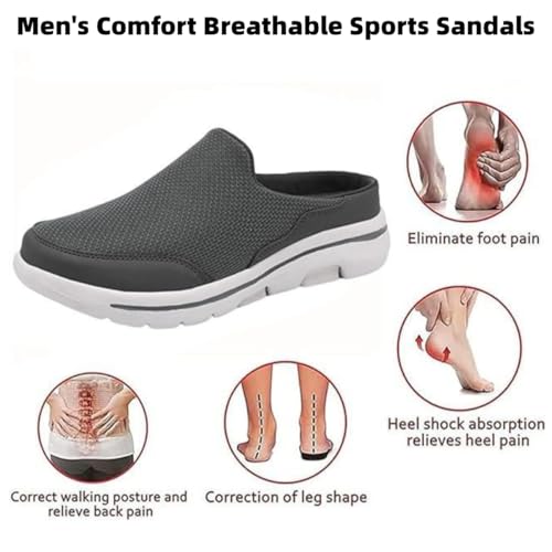 Men's and Women's Orthopaedic Sports Sandals - Comfortable and Breathable Arch Support Sandals for Active Lifestyles(Light Grey Pink,42)4