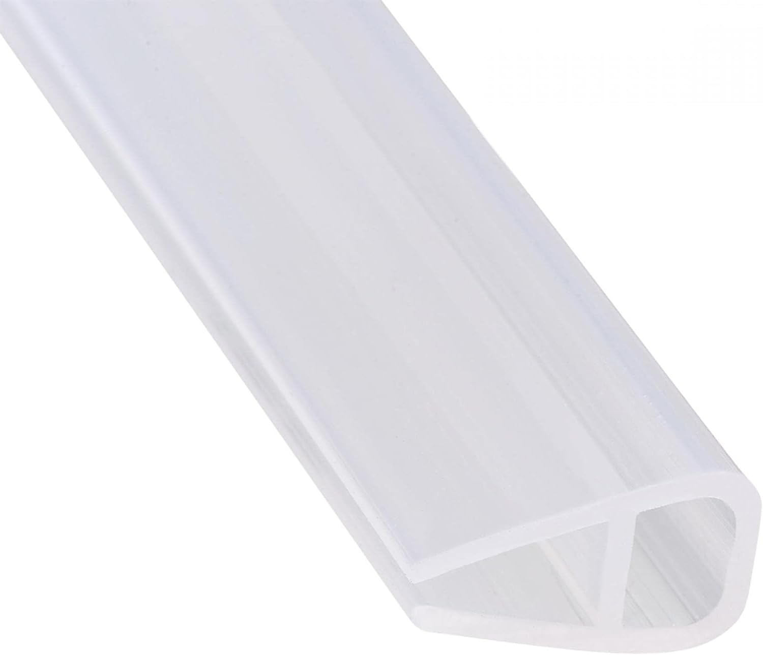 MACHSWON Frameless Glass Shower Door Sweep for 0.31inch(8mm) Glass, U Shape Door Bottom Side Seal Strip with 8mm Drip Rail - Image 3