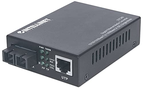 Intellinet 507349 Gigabit Ethernet Singlemode Medienkonverter schwarz