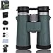 Puruxe Binoculars for Adults High Powered, Puruxe 10×42 HD Binoculars, with BAK4 Prism Glass, IPX7 Waterproof, High-Powered Magnification for Birdwatching/Hiking (Green With Phone Holder) immagine