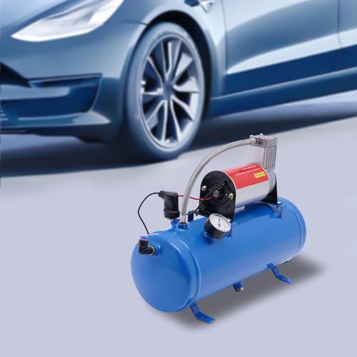 Compressore D'aria Da 12 V Con Serbatoio Da 6 L, Compressore D'aria Per Auto, Sistema Di Compressore D'aria Integrato, 100 Psi, Per Clacson D'aria, Gonfiaggio Pneumatici, Camion, Suv, Ecc. - 5