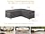 Garden Balsam Heavy Duty Waterproof Patio Furniture Covers,Fade Resistant Outdoor Sofa Covers V-Shaped Sofa Cover 85" W (on Each Side) x 33" D x 31" H Dark Grey