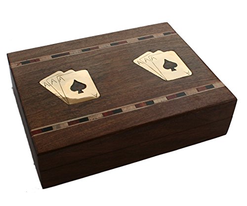 Double playing card box, including two packs of