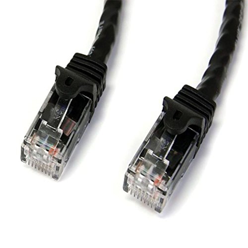 StarTech.com 1m CAT6 Ethernet Cable - Black CAT 6 Gigabit Ethernet Wire -650MHz 100W PoE++ RJ45 UTP Category 6 Network/Patch Cord Snagless w/Strain Relief Fluke Tested UL/TIA Certified (N6PATC1MBK)