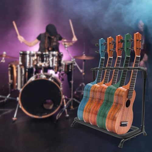 Support de guitare multi-stand – Support de guitare multi-support avec supports rembourrés – Pour guitare classique, guitare acoustique, guitare électrique, basse électrique (5 guitares) - Les Beatles, Paul McCartney, John Lennon, RIngo Starr, George Harrison Support de guitare multi-stand - Support de guitare multi-support avec supports rembourrés - Pour guitare classique, guitare acoustique, guitare électrique, basse électrique (5 guitares) – Image 8