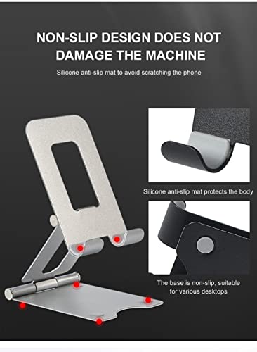 Image of Vodzy Aluminium 2 Way Adjustable Mobile Phone Foldable Holder Stand for All Smartphones, Tabs, Kindle, iPad,etc. | 2 Way Adjustable, For Smartphones, Tablets, E-Readers