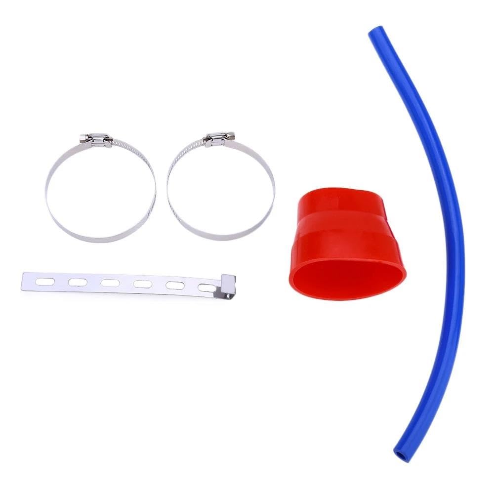 Admisión Aire Tubo Entrada Aire Aluminio Universal 76mm Para Frío Kit Tubería Conducto 3 Pulgadas Con Filtro Conexión Manguera Goma 63mm A Filtro Aire