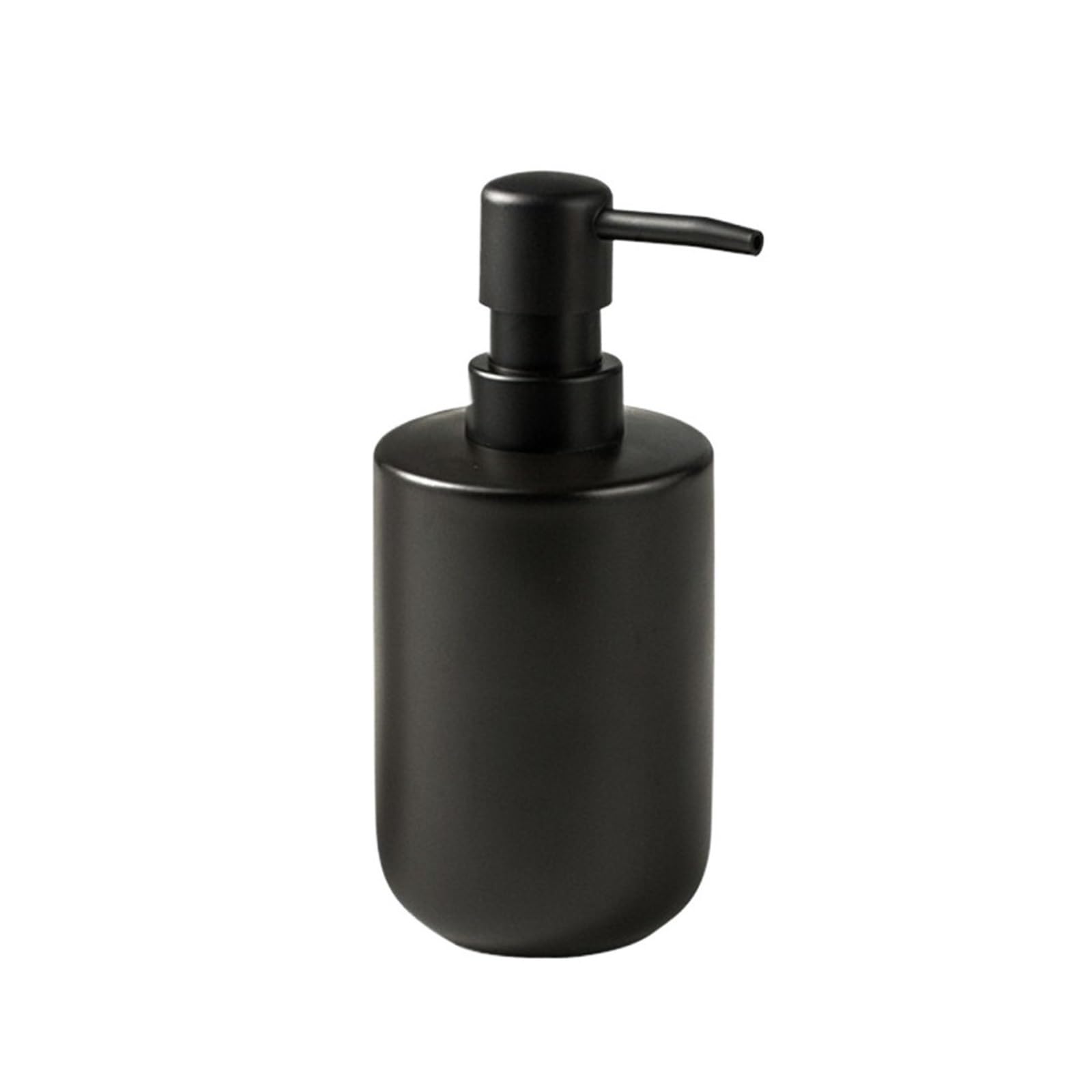 Yuue Black Empty Barthroom And Dish Matte Soap Dispenser Ceramic Lotion For Bathroom Countertop Dish Decor For Counter(,Circular)