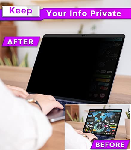 Image of PYS macbook air 13 inch privacy screen Compatible with MacBook Air 13.3'(Released in 2018-2021: A1932,A2179,A2337)-Anti Glare，Webcam Cover Slider，Provide Privacy, Ultra Slim，Easy On